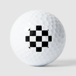Minimalistische Retro Schachbrett – Monochrome Str Golfballen