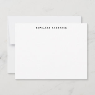 Minimalistische Retro Schrijfmachine Lettertype Ge Notitiekaartje