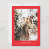 Minimalistische Retro Schrijfmachine Twee Vertical Feestdagenkaart (Voorkant)