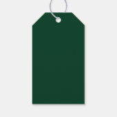 Minimalistische retro smaragdgroene huwelijkscadea cadeaulabel (Achterkant)