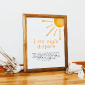 Minimalistische Retro Sun Late Night Luiers Spel Poster