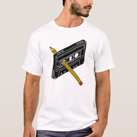 Minimalistische Retro terugspoelen T-shirt (Voorkant)