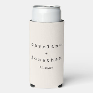 Minimalistische Retro Typemachine Aangepast Trouwe Seltzer Blikjeskoeler
