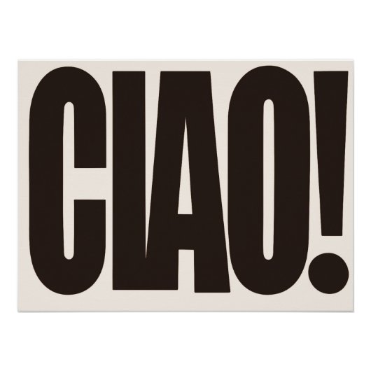 Minimalistische Retro-Typografie Muur Kunst Poster (Voorkant)
