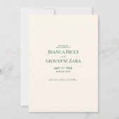 Minimalistische Retro Typografie Trouwen Save the Kaart (Voorkant)