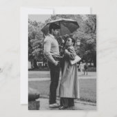 Minimalistische Retro Typografie Trouwen Save the Kaart (Achterkant)