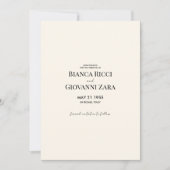 Minimalistische Retro Typografie Trouwen Save the Kaart (Voorkant)