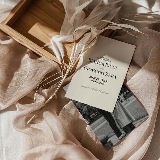 Minimalistische Retro Typografie Trouwen Save the Kaart