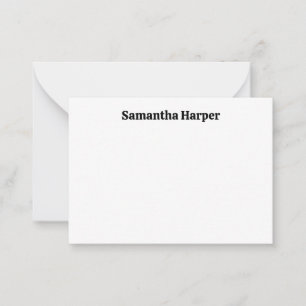 Minimalistische Retro Vintage Krachtige Typografie Notitiekaartje
