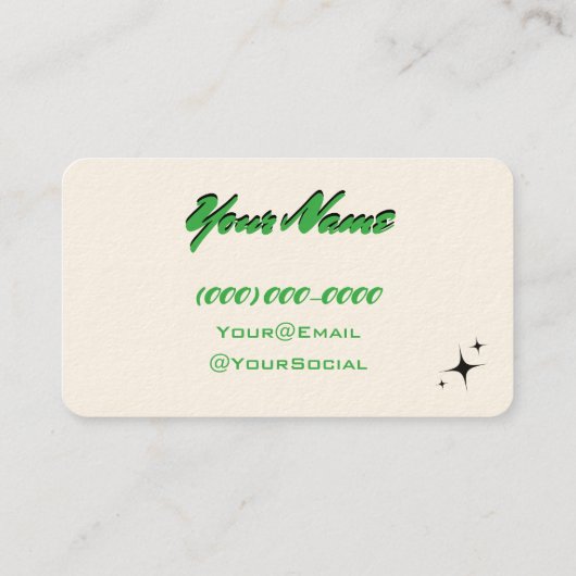 Minimalistische retro-Visitekaartjes Visitekaartje (Achterkant)