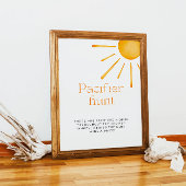 Minimalistische Retro Zon Fopspeen Jacht Poster