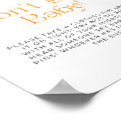 Minimalistische retro zon zeggen geen Baby Poster (Hoek)