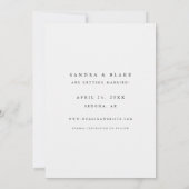 Minimalistische Retro Zwart & Wit Trouwfoto Save The Date (Achterkant)