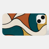 Minimalistische retrogolven Case-Mate iPhone case (Achterkant (horizontaal))