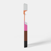 Minimalistische  retrorstripes voor kleurenweergav iPhone hoesje (Linkerkant)