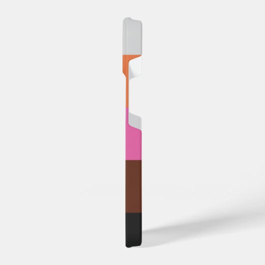 Minimalistische  retrorstripes voor kleurenweergav iPhone hoesje (Linkerkant)