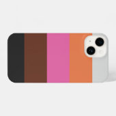 Minimalistische  retrorstripes voor kleurenweergav iPhone hoesje (Achterkant horizontaal)