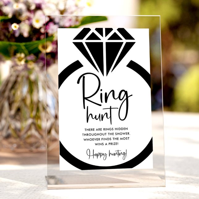 Minimalistische Ring Hunt Game Bruiloftssalon Bord (Creator heeft geüpload)