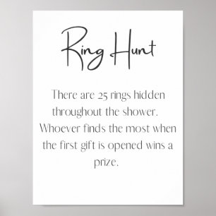 Minimalistische Ring Hunt Game Poster