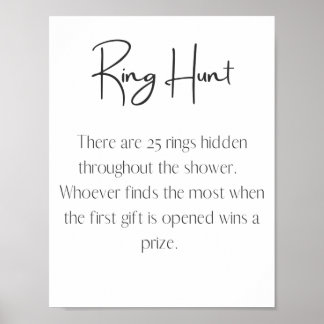 Minimalistische Ring Hunt Game Poster