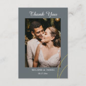 Minimalistische ringen bruiloft dank u informatiekaartje (Voorkant)