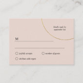 Minimalistische ringen bruiloft informatiekaartje (Voorkant)