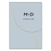 Minimalistische ringen bruiloft kaart (Achterkant)