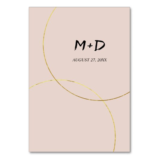 Minimalistische ringen bruiloft kaart (Achterkant)