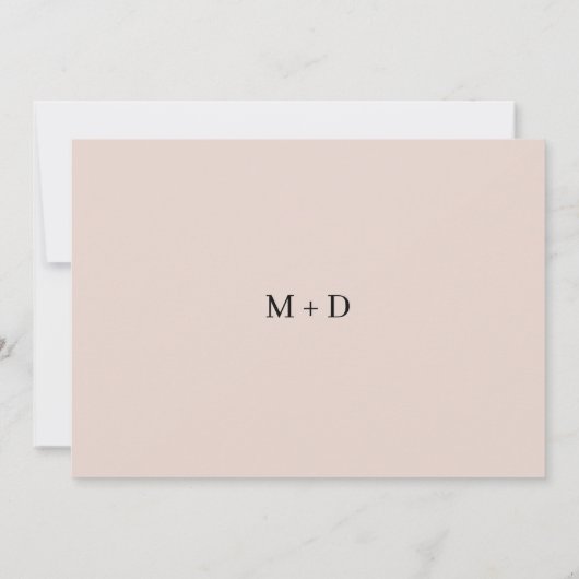 Minimalistische ringen bruiloft kaart (Achterkant)