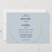 Minimalistische ringen bruiloft kaart (Voorkant)