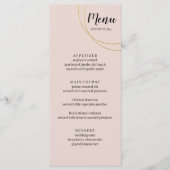 Minimalistische ringen bruiloft menu (Voorkant)