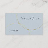 Minimalistische ringen bruiloft plaatskaartje (Achterkant)