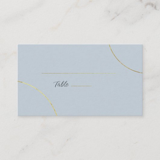 Minimalistische ringen bruiloft plaatskaartje (Voorkant)