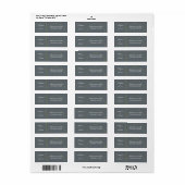 Minimalistische ringen bruiloft retour adres etiket (Full Sheet)