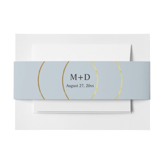 Minimalistische ringen bruiloft uitnodigingen wikkel (Voorkant Voorbeeld)