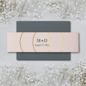 Minimalistische ringen bruiloft uitnodigingen wikkel