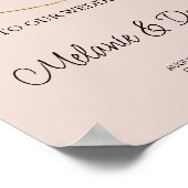 Minimalistische ringen Bruiloft Welkomstbord Poster (Hoek)