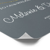 Minimalistische ringen Bruiloft Welkomstbord Poster (Hoek)