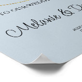 Minimalistische ringen Bruiloft Welkomstbord Poster (Hoek)