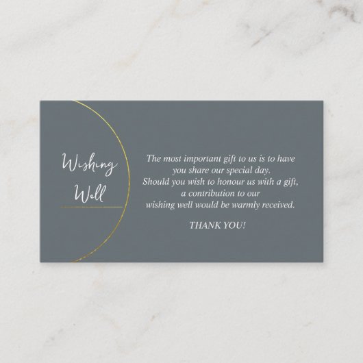 Minimalistische ringen Bruiloft Wishing Well Informatiekaartje (Voorkant)