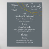 Minimalistische ringen "De Drinken" Trouwbordje Ba Poster (Voorkant)