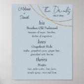 Minimalistische ringen "De Drinken" Trouwbordje Ba Poster (Voorkant)