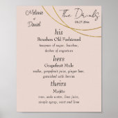 Minimalistische ringen "De Drinken" Trouwbordje Ba Poster (Voorkant)