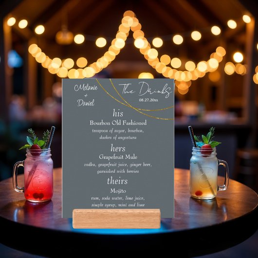 Minimalistische ringen "De Drinken" Trouwbordje Ba Poster