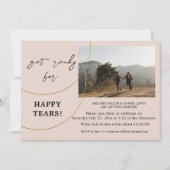 Minimalistische Ringen Engagement Party Uitnodigin Kaart (Voorkant)