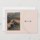 Minimalistische Ringen Engagement Party Uitnodigin Kaart (Achterkant)