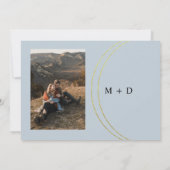 Minimalistische Ringen Engagement Party Uitnodigin Kaart (Achterkant)