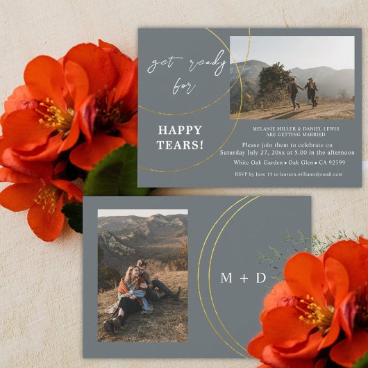 Minimalistische Ringen Engagement Party Uitnodigin Kaart