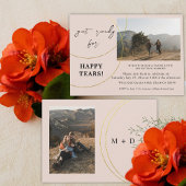 Minimalistische Ringen Engagement Party Uitnodigin Kaart