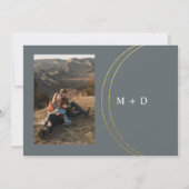 Minimalistische Ringen Engagement Party Uitnodigin Kaart (Achterkant)